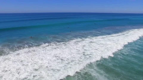 Ocean Waves (pan to shore) Stock Footage 85946777