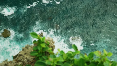 Ocean waves reaching the coast Stock Footage 218367018