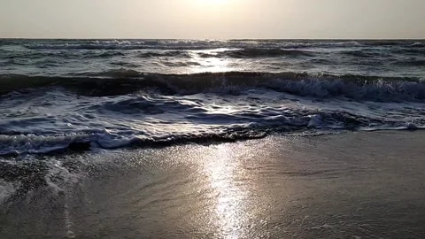 Ocean Waves reflections Stock Footage 230095733