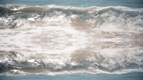 Ocean Waves Reverse Motion Mirror Effect Stock Footage 100355911