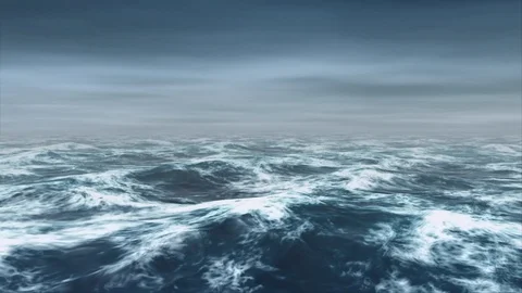 Ocean Waves Roll in the Mist Stock Footage 93508010