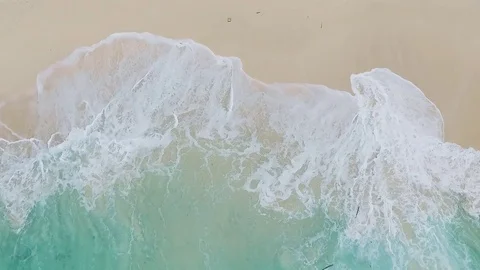 Ocean waves rolling to beach. Clear water in the lagoon, Nusa Penida, Indonesia Stock Footage 85375622
