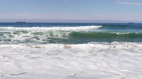 Ocean Waves Rolling onto Sandy Beach – 4K Video, Australia Stock Footage 317681429