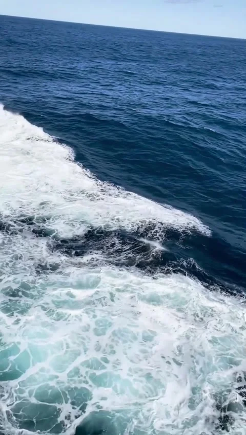 Ocean Waves Rolling Onto Shore Calm Blue Water Nature Background Stock Footage 306507061