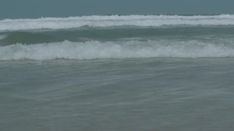 Ocean Waves Rolling In on Sunshine Coast Beach Queensland Australia Daytime Stock Footage 341289740