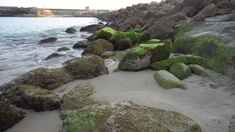 Ocean waves rolling in - Tarifa, Spain Stock Footage 166750910