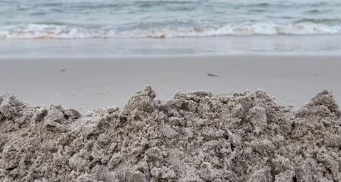 Ocean waves sandy shoreline Stock-Footage 339865287