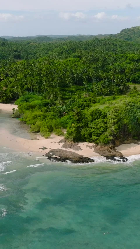 Ocean waves in Santa Fe, Tablas, Romblon. Philippines. Stock Footage 304811462