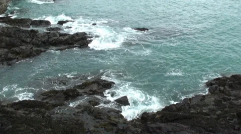Ocean Waves at the sea coast Stock Footage 38046566