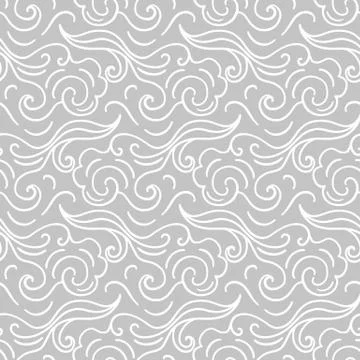 Ocean waves seamless pattern Stock Illustration