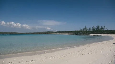 Ocean waves on seashore of beach Stock Footage 97601362