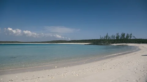 Ocean waves on seashore of beach Stock Footage 97601481