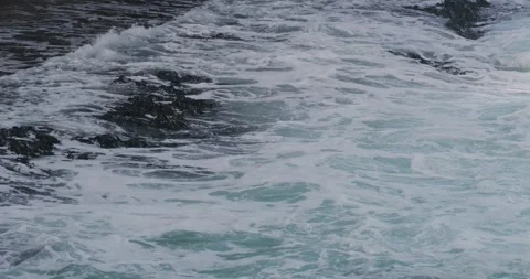Ocean Waves, Seaweed On Rocks Video stock 330270148