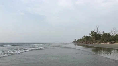 Ocean waves on shoreline Stock Footage 132532599