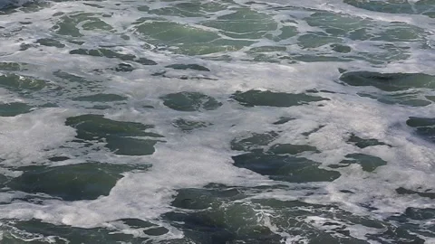 Ocean Waves - Slow Motion Aerial View Stock Footage 130273300