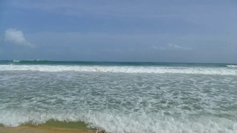 Ocean waves in slow-motion Stock Footage 81411792