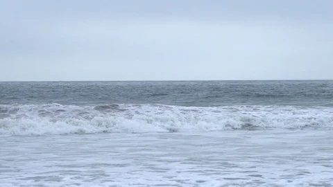 Ocean waves in slow motion Stock Footage 125805326