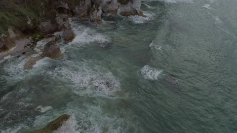 Ocean waves in a small golf Stock Footage 205223438