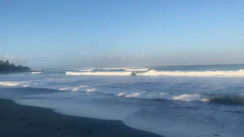 Ocean Waves Smooth Sand HD Stock Footage 175424193