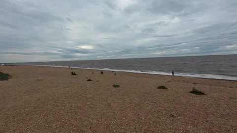 Ocean Waves at Snettisham Beach Stock Footage 314973917