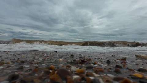 Ocean Waves at Snettisham Beach Video stock 314973940