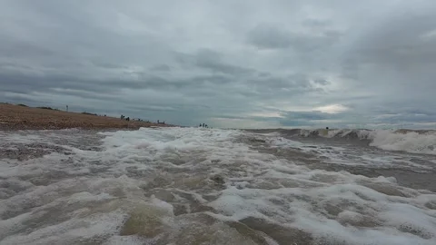 Ocean Waves at Snettisham Beach Video stock 314973943