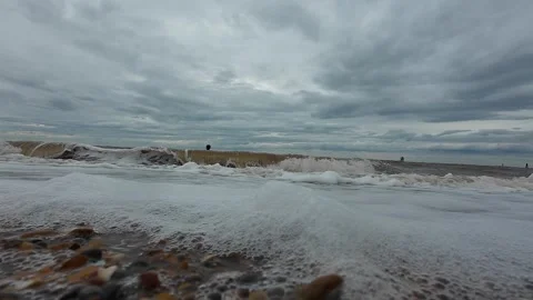 Ocean Waves at Snettisham Beach Video stock 314973964
