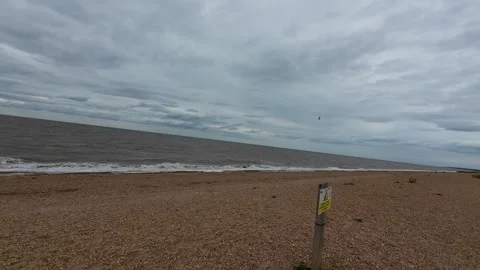 Ocean Waves at Snettisham Beach Stockbeeldmateriaal 314973986