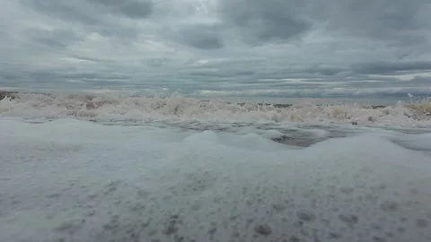 Ocean Waves at Snettisham Beach Stockbeeldmateriaal 314974166