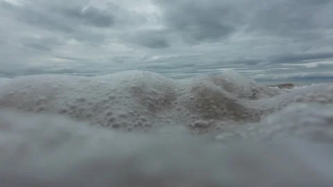 Ocean Waves at Snettisham Beach Stockbeeldmateriaal 314974223