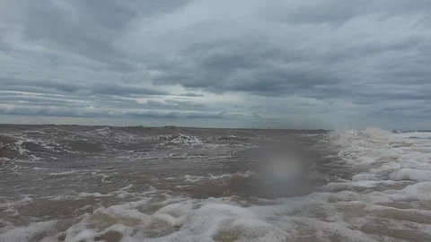 Ocean Waves at Snettisham Beach Stock Footage 314974414