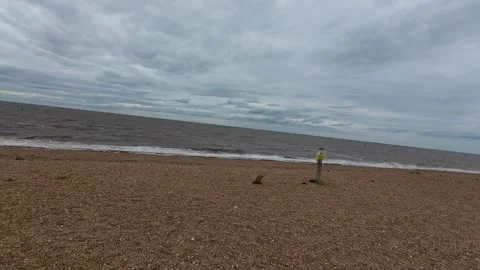 Ocean Waves at Snettisham Beach Stock Footage 314974425