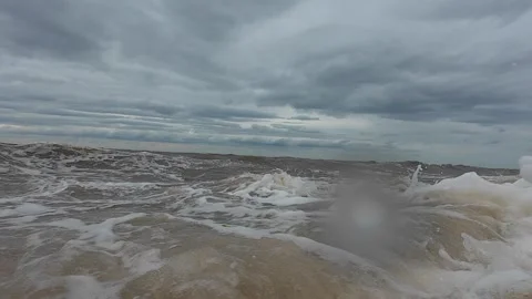 Ocean Waves at Snettisham Beach Stock Footage 314974744