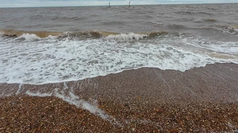 Ocean Waves at Snettisham Beach Stock Footage 314974842