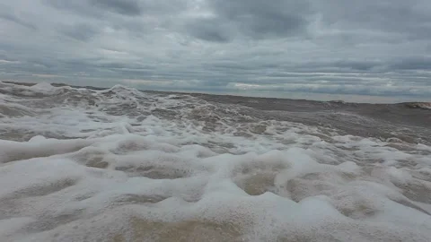 Ocean Waves at Snettisham Beach Stock Footage 314974860
