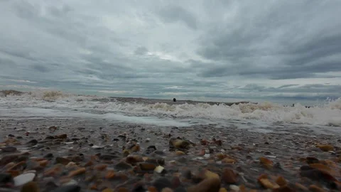 Ocean Waves at Snettisham Beach Stock Footage 314974941