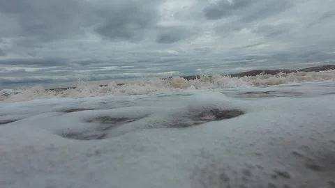 Ocean Waves at Snettisham Beach Stock Footage 314974963