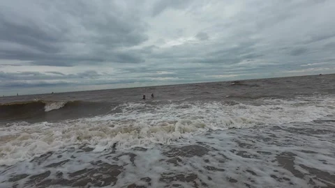 Ocean Waves at Snettisham Beach Stock Footage 314975018