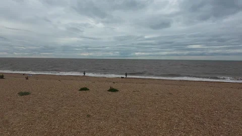 Ocean Waves at Snettisham Beach Stock Footage 314975047