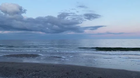 Ocean Waves Sound with Sea View Stock Footage 328294844