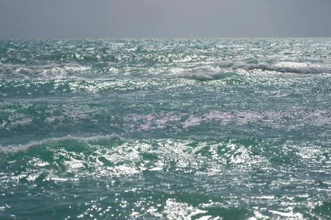 Ocean waves, summer coastline background. Stormy sea waves. Summer sea beach Stock Photos