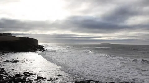 Ocean Waves Sunlight Stock Footage 1043915