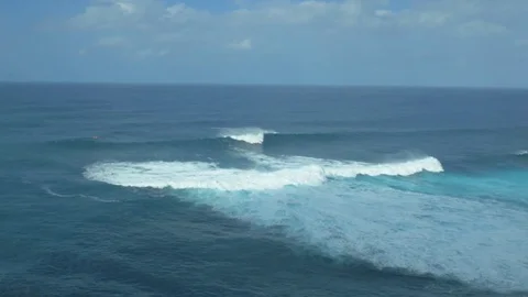 Ocean Waves On A Sunny Day Stock Footage 83044948