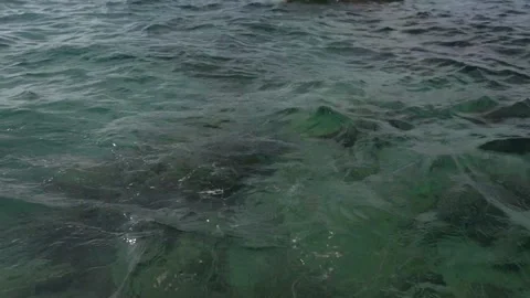 Ocean waves a sunny day, vacation concept Stock Footage 142687138
