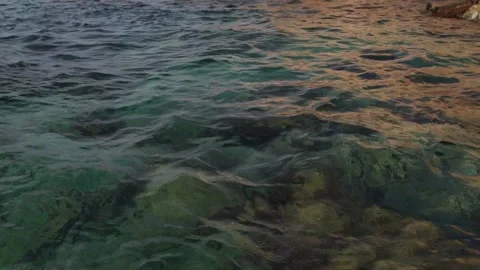 Ocean waves a sunny day, vacation concept Stock Footage 142687139