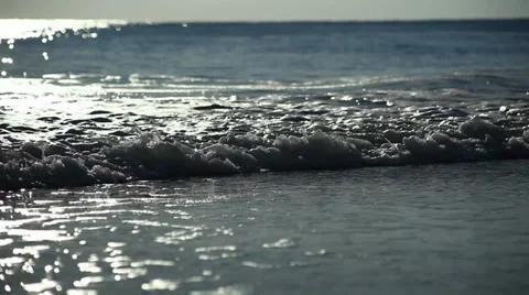 Ocean Waves at Sunrise Stock Footage 32714152