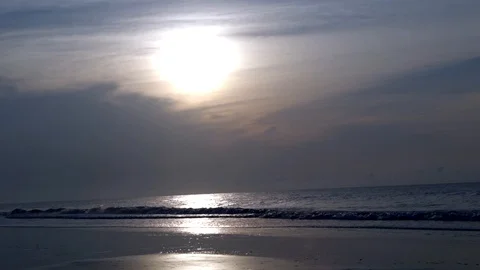 Ocean Waves Sunrise Stock Footage 91308988