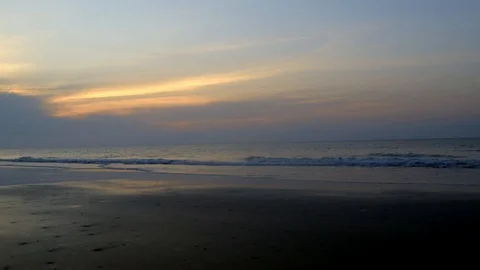 Ocean Waves Sunrise Stock Footage 91308990