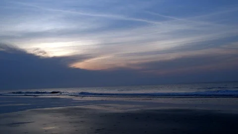 Ocean Waves Sunrise Stock Footage 91308991