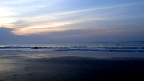 Ocean Waves Sunrise Stock Footage 91308992